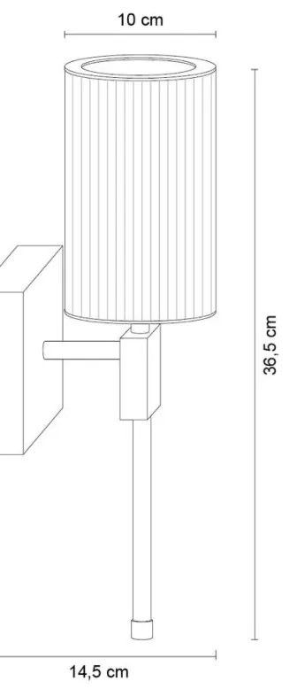 Aplica de perete design modern ARIA titan periat
