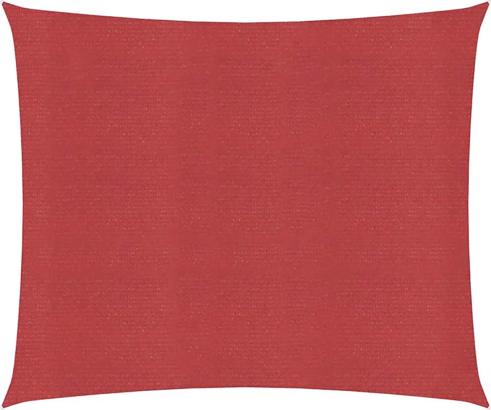 vidaXL Pânză parasolar, roșu, 4,5x4,5 m, HDPE, 160 g/m²