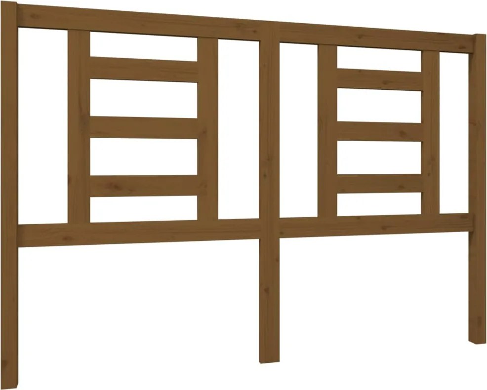 vidaXL Tăblie de pat, maro miere, 146x4x100 cm, lemn masiv de pin