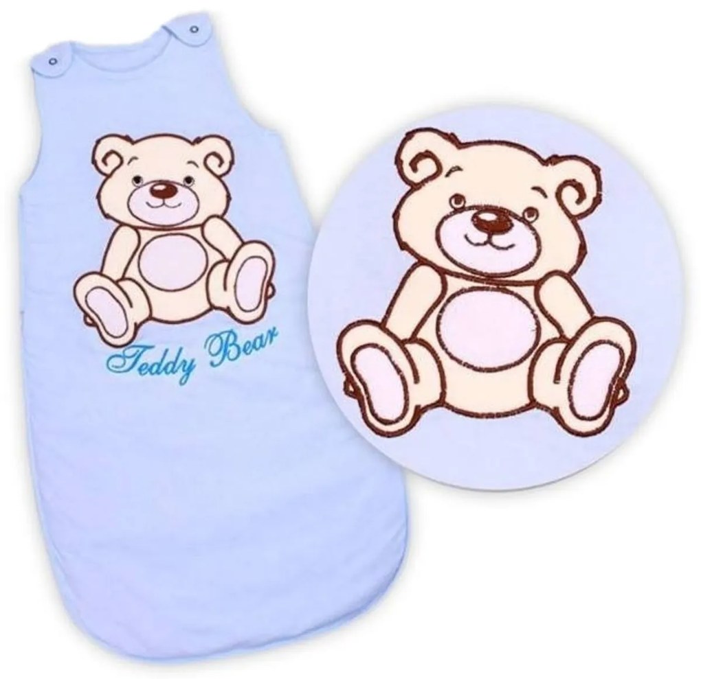 Sac de dormit Teddy Bear Baby Nellys, albastru deschis, mărimea 2