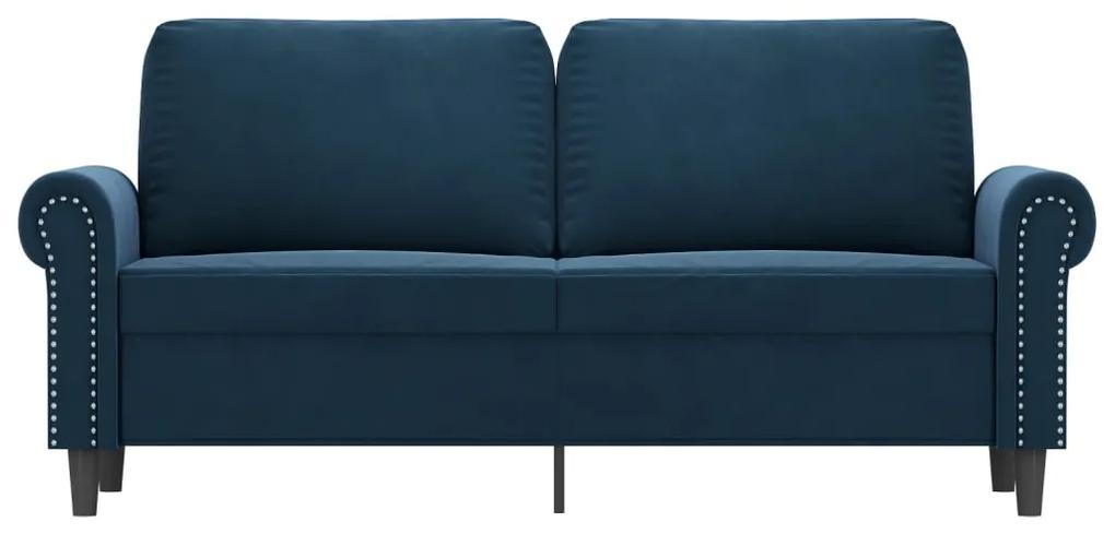 Canapea cu 2 locuri, albastru, 140 cm, catifea Albastru, 172 x 77 x 80 cm