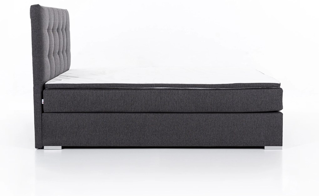 Pat matrimonial Boxspring 160 cm Irma 01 (gri închis). 1044539