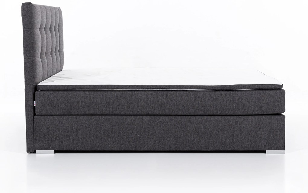 Pat matrimonial Boxspring 180 cm Irma 01 (negru). 1044598