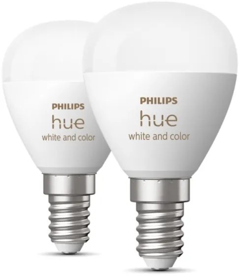 SET 2x bec LED RGBW dimabil Philips Hue WACA P45 E14/5,1W/230V