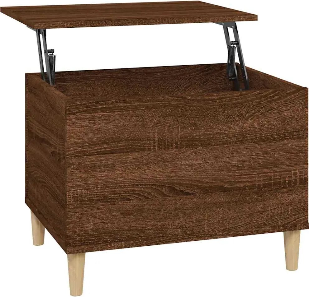 vidaXL Măsuță de cafea, stejar maro, 60x44,5x45 cm, lemn prelucrat