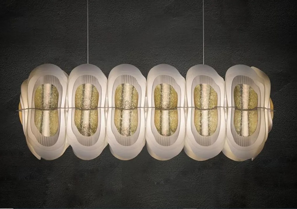 Lustra suspendata LED Fiordlys Linear Gold
