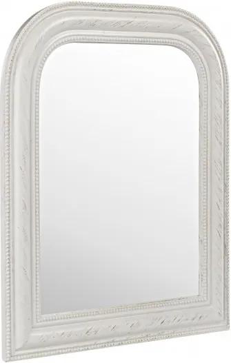Oglinda de perete cu rama polirasina alb patinat 50 cm x 3 cm x 60 H