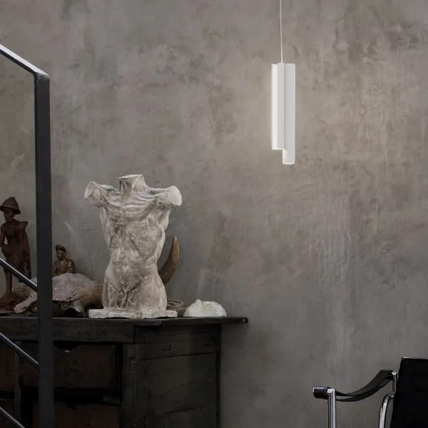 Ideal Lux - Pendul LED dimabil DORICA, 3xLED/9W/230V, CRI 90, Ø 9,5 cm, alb