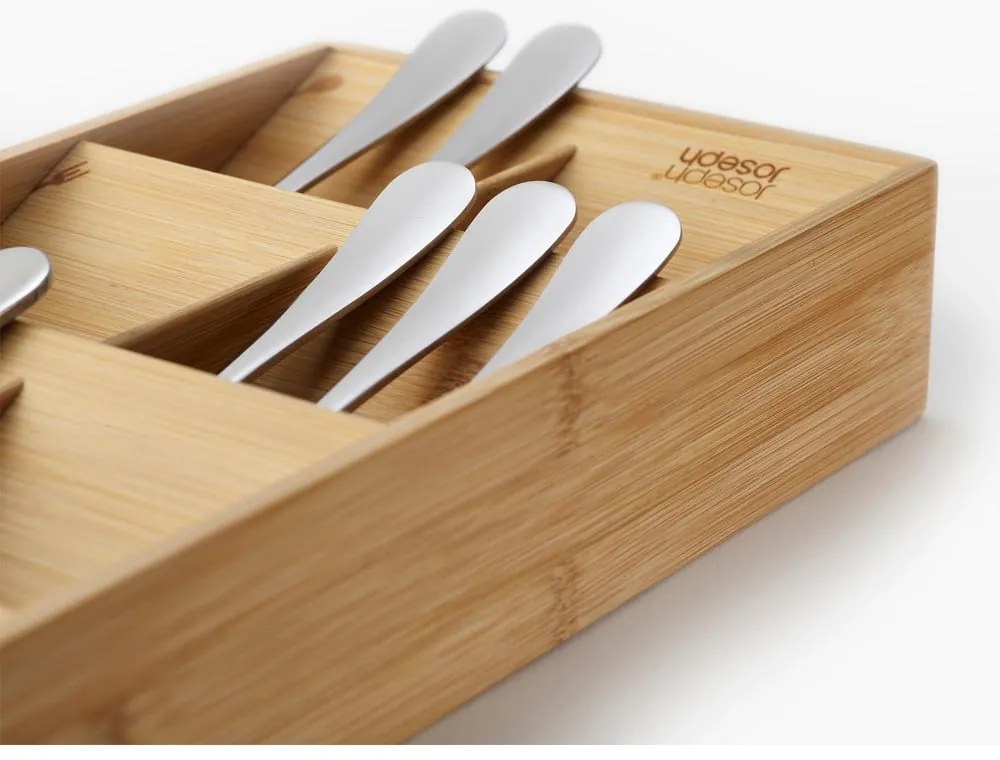 Organizator de tacâmuri în culoare naturală din bambus 17,5 x 38 cm DrawerStore – Joseph Joseph