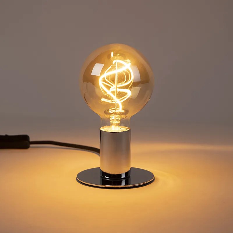 Set de 5 becuri LED cu filament spiralat E27 reglabile G95 auriu 4W 270lm 2100K