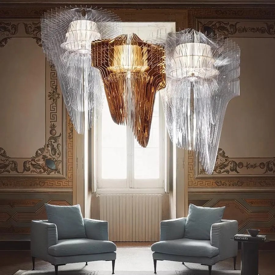 Lustra design Art Deco realizata manual Aria Large Transparent
