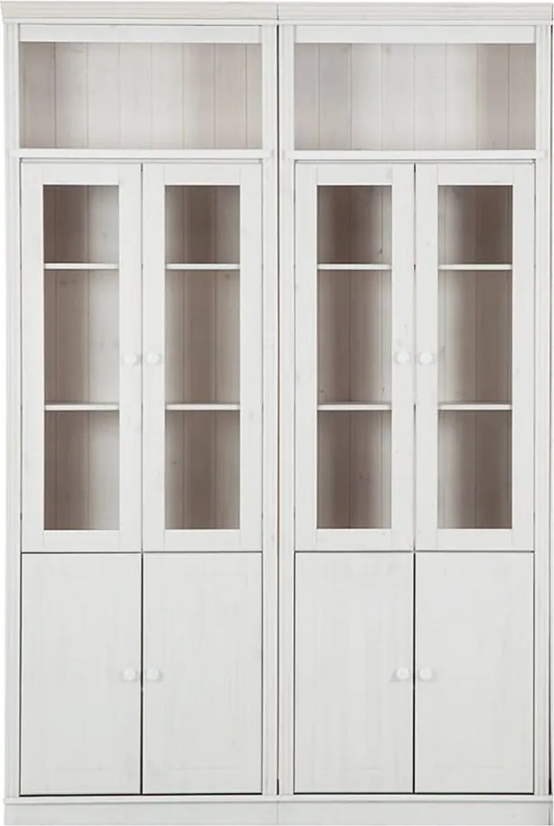 Vitrină albă din lemn de pin 148x223 cm Anita – Støraa