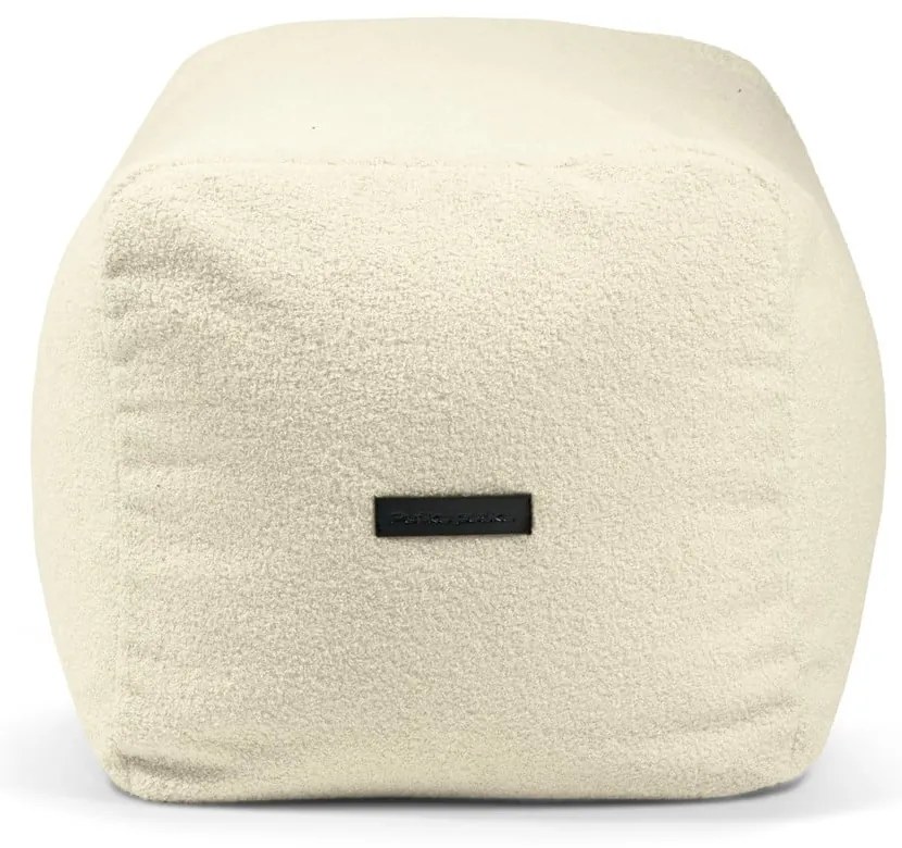 Fotoliu bean bag crem cu tapițerie din țesătură bouclé Plus 70 Lounge – SLOWDOWN