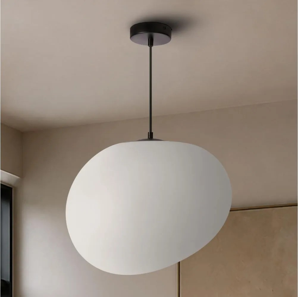 BRILAGI - Lustră suspendată pe cablu PEBBLES 1xE27/40W/230V, diam. 40 cm, neagră