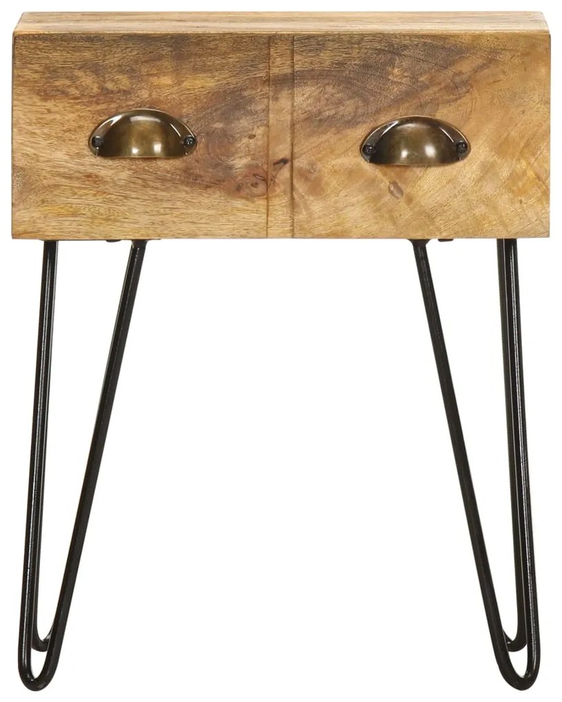 286124 vidaXL Noptieră, 40 x 30 x 50 cm, lemn masiv de mango