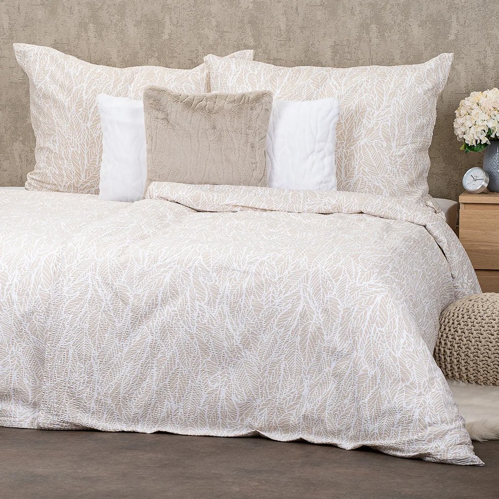 Lenjerie de pat bumbac creponat 4Home Natural, 140 x 220 cm, 70 x 90 cm