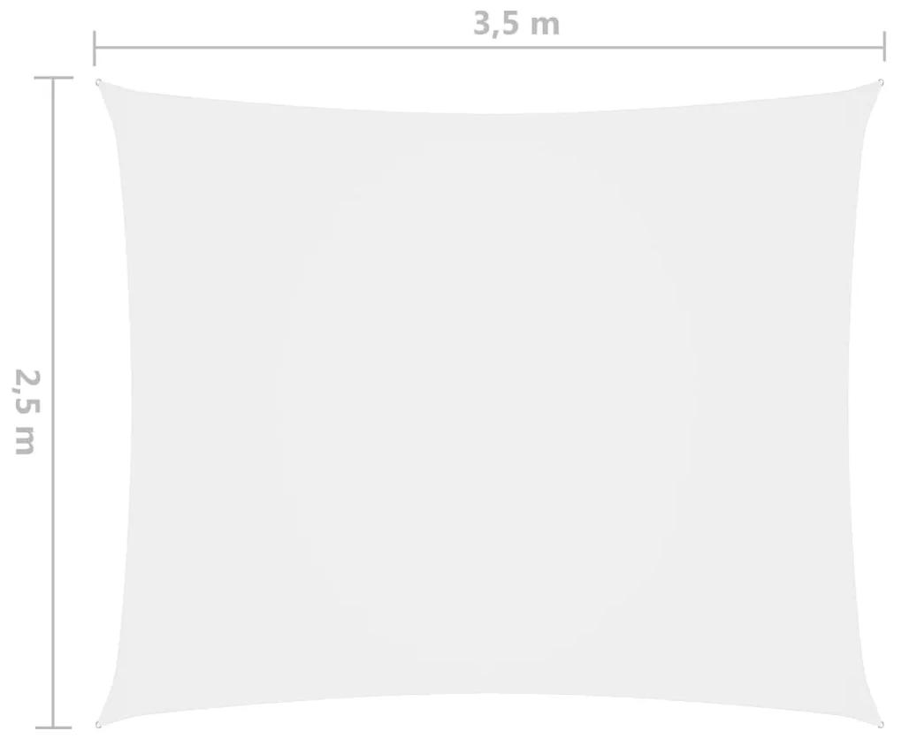 Parasolar, alb, 2,5x3,5 m, tesatura oxford, dreptunghiular Alb, 2.5 x 3.5 m