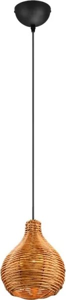 Pendul cu cablu SPROUT 1xE14/40W/230V maro/ratan