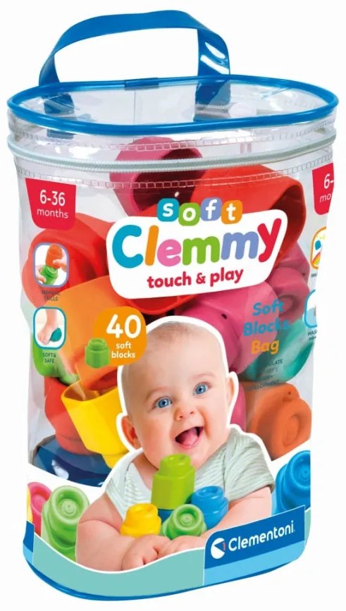 SOFT CLEMMY PLASA CU 40 DE CUBURI - CLEMENTONI (CL17878)
