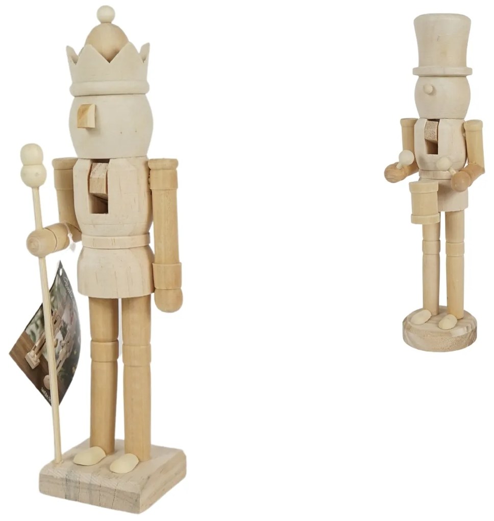 Craciunita de lemn NUTCRACKER 25,5 cm - mai multe variante