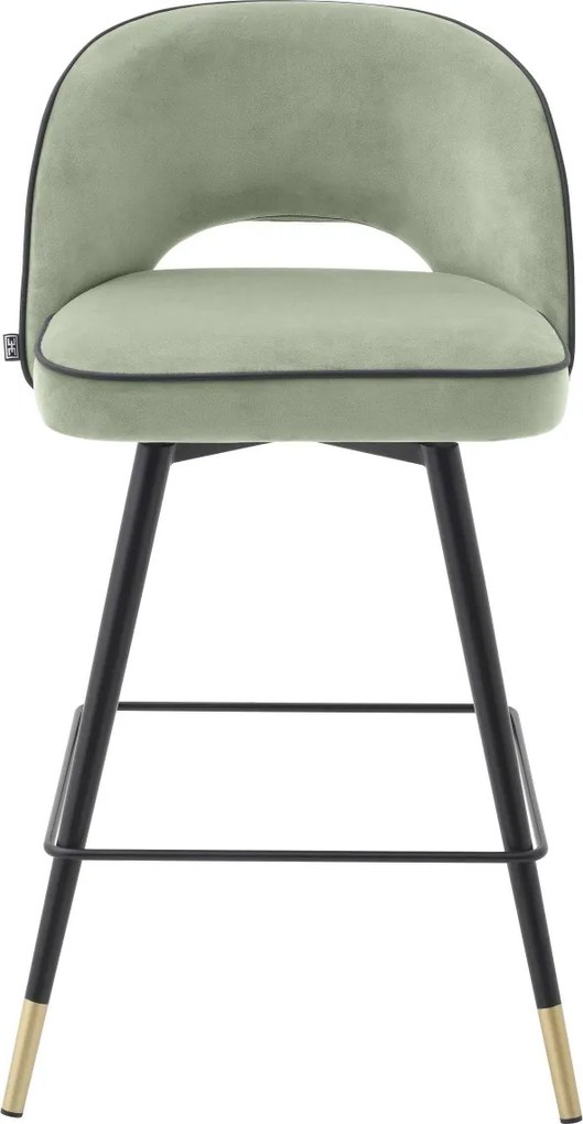 Set de 2 scaune de bar design modern Cliff, H-92,5cm verde 114321 HZ
