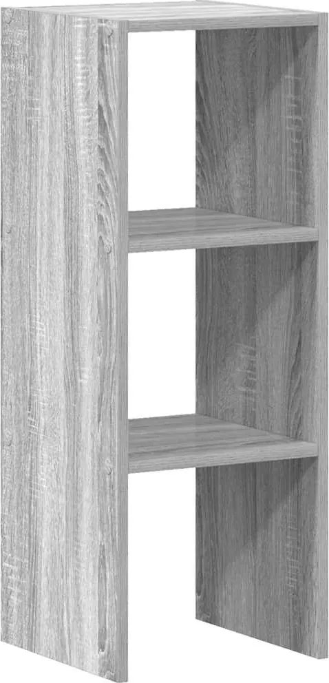 vidaXL Bibliotecă stivuabilă Gri sonoma 30x30x80 cm Lemn prelucrat