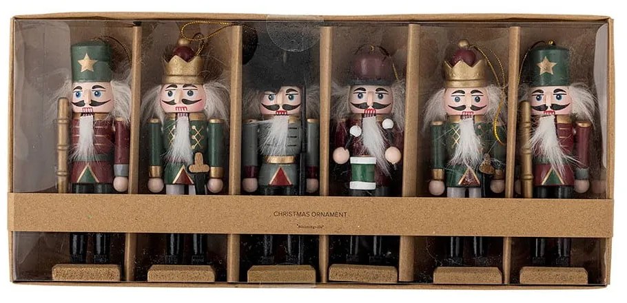 Ornamente de Crăciun 6 buc. din lemn 13 cm Nikita – Bloomingville