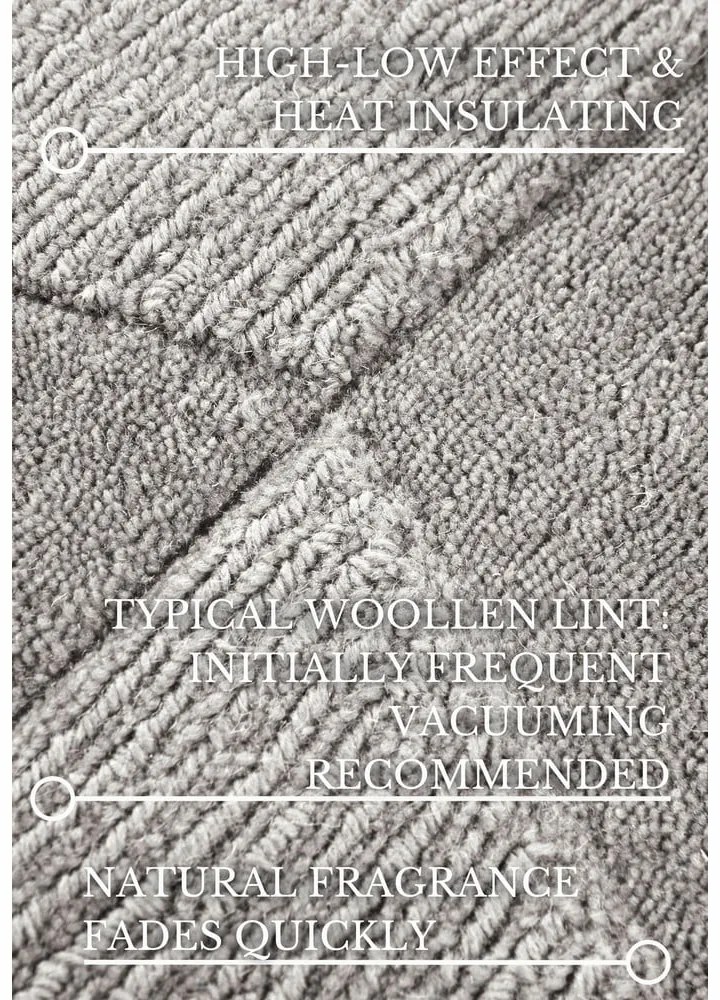 Covor tip traversă gri țesut manual din lână 80x250 cm Ursule – Villeroy&amp;Boch