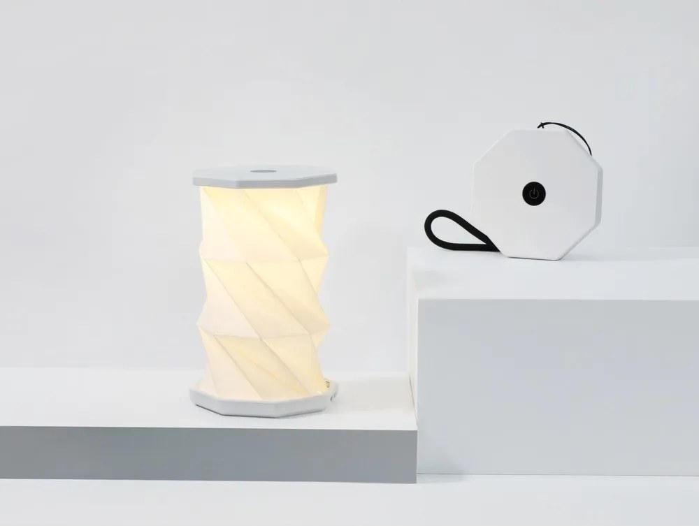 Decorațiune luminoasă albă portabilă cu USB ø 8 cm Twist – Gingko