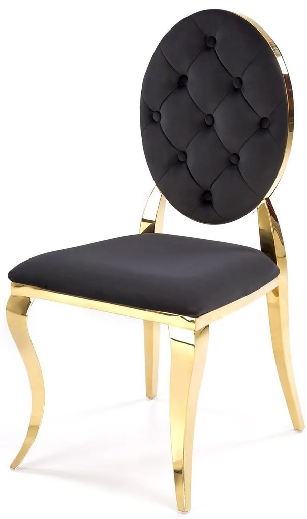 Scaun sufragerie Regino (negru + auriu). 1123671