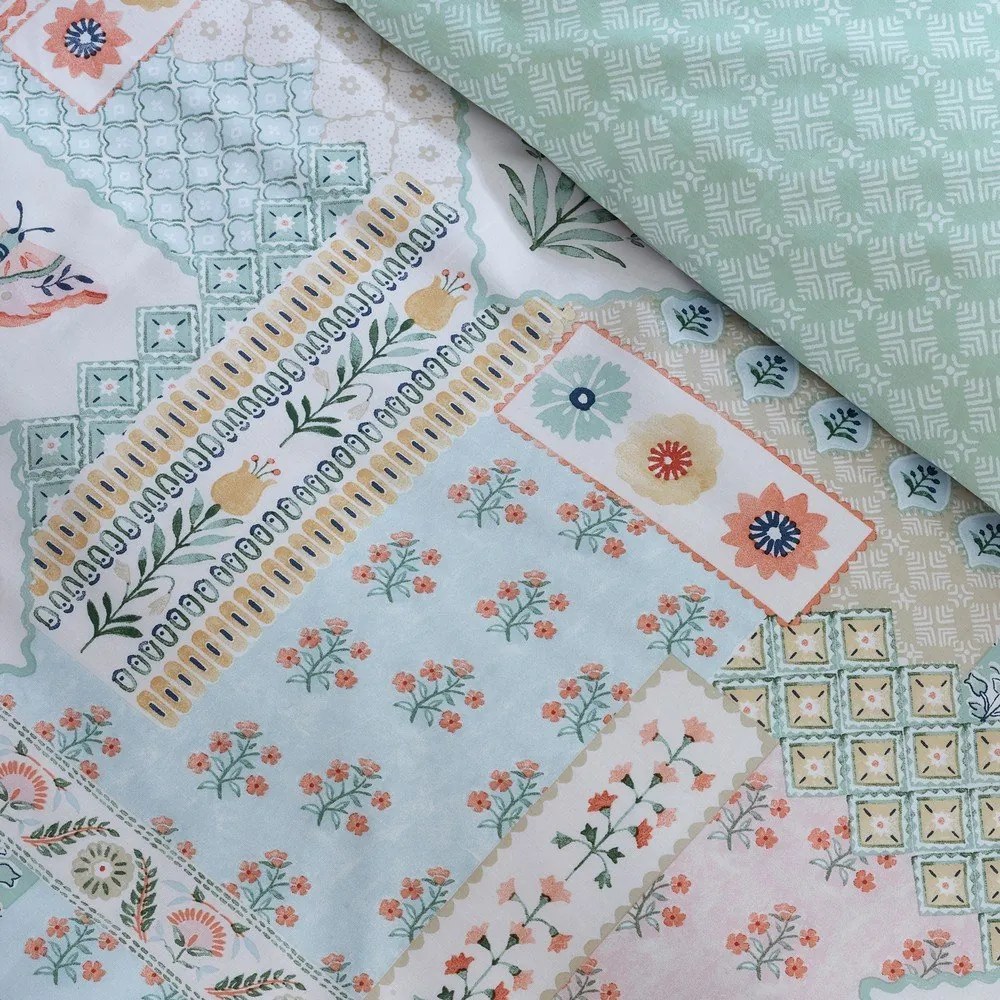 Lenjerie de pat pentru pat dublu cu 3 piese 200x200 cm Folk Patchwork – Catherine Lansfield