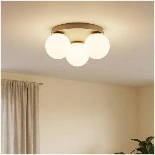 Brilagi - Plafonieră MILO ECRU 3xE27/60W/230V Ø 35 cm bej/auriu