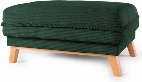 Taburet verde închis cu tapițerie din catifea reiată Tori – Bonami Selection