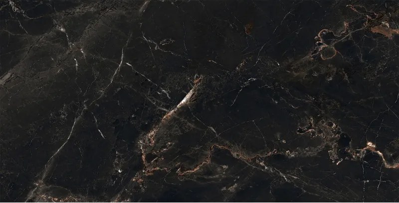 Mexen Marquino Gres negru emailat rectificat G1, placă de podea și perete 120 x 60 cm, luciu înalt - TL214-120-060-00