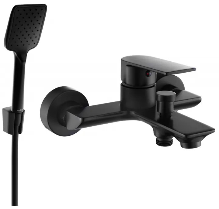 Mexen Alexa R62 baterie cadă cu set pentru duș, Neagră - 7123R62-70
