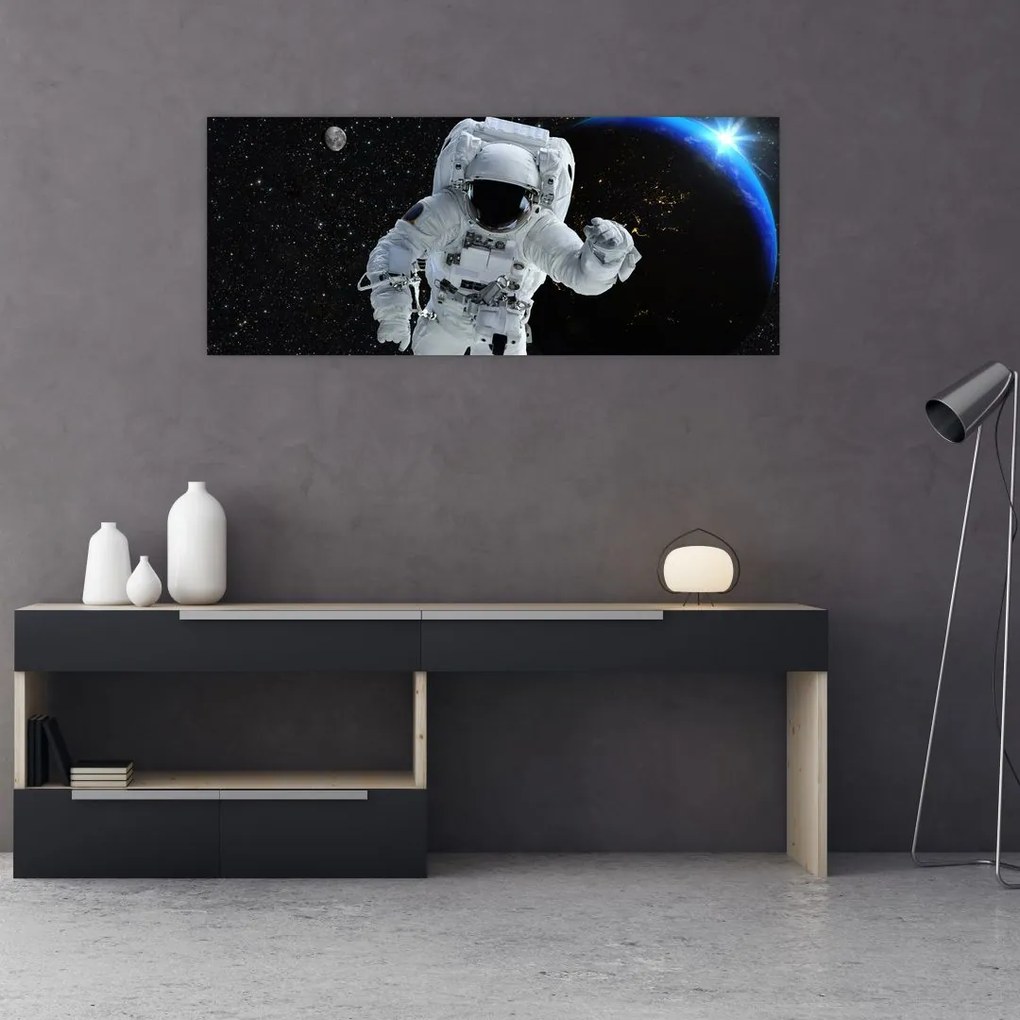 Tablou - Astronaut în Cosmos (120x50 cm)