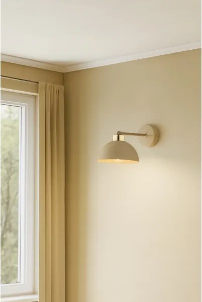 Brilagi - Lampă de perete MOON 1xE27/60W/230V bej/auriu