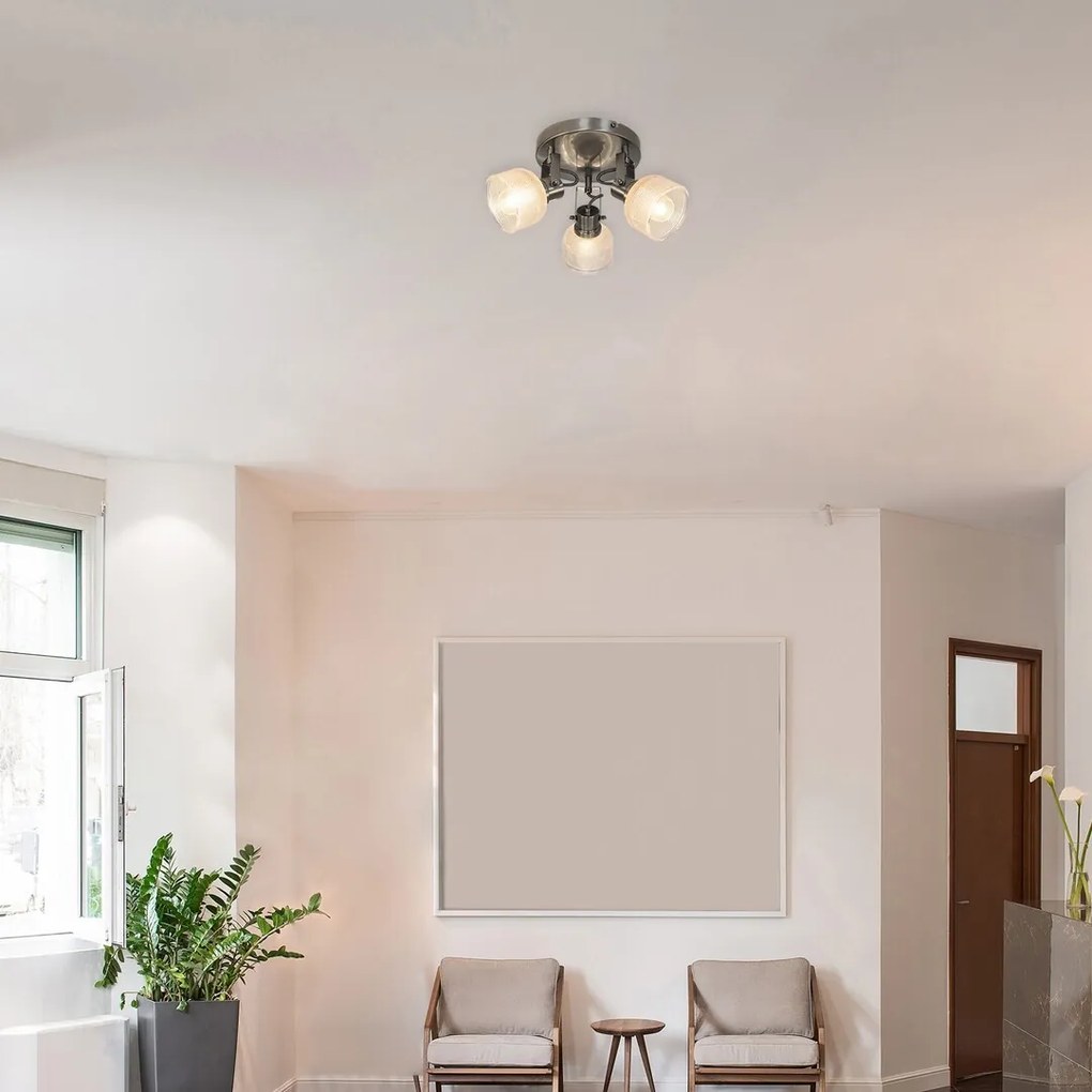 Lustra aplicata cu 3 spoturi design clasic FRANCIS crom satin 5439 RX