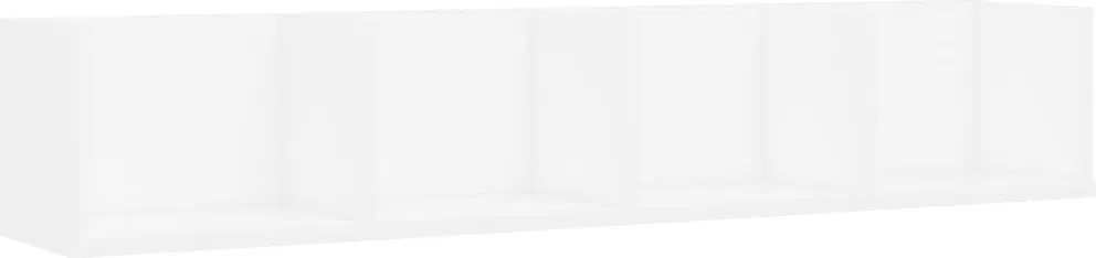 vidaXL Raft de perete pentru CD-uri, alb, 100 x 18 x 18 cm