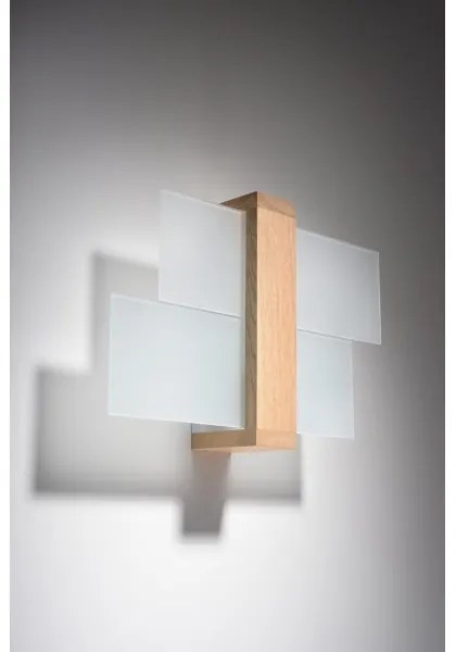 Aplică perete FENIKS 1 1xE27/60W/230V natural lemn