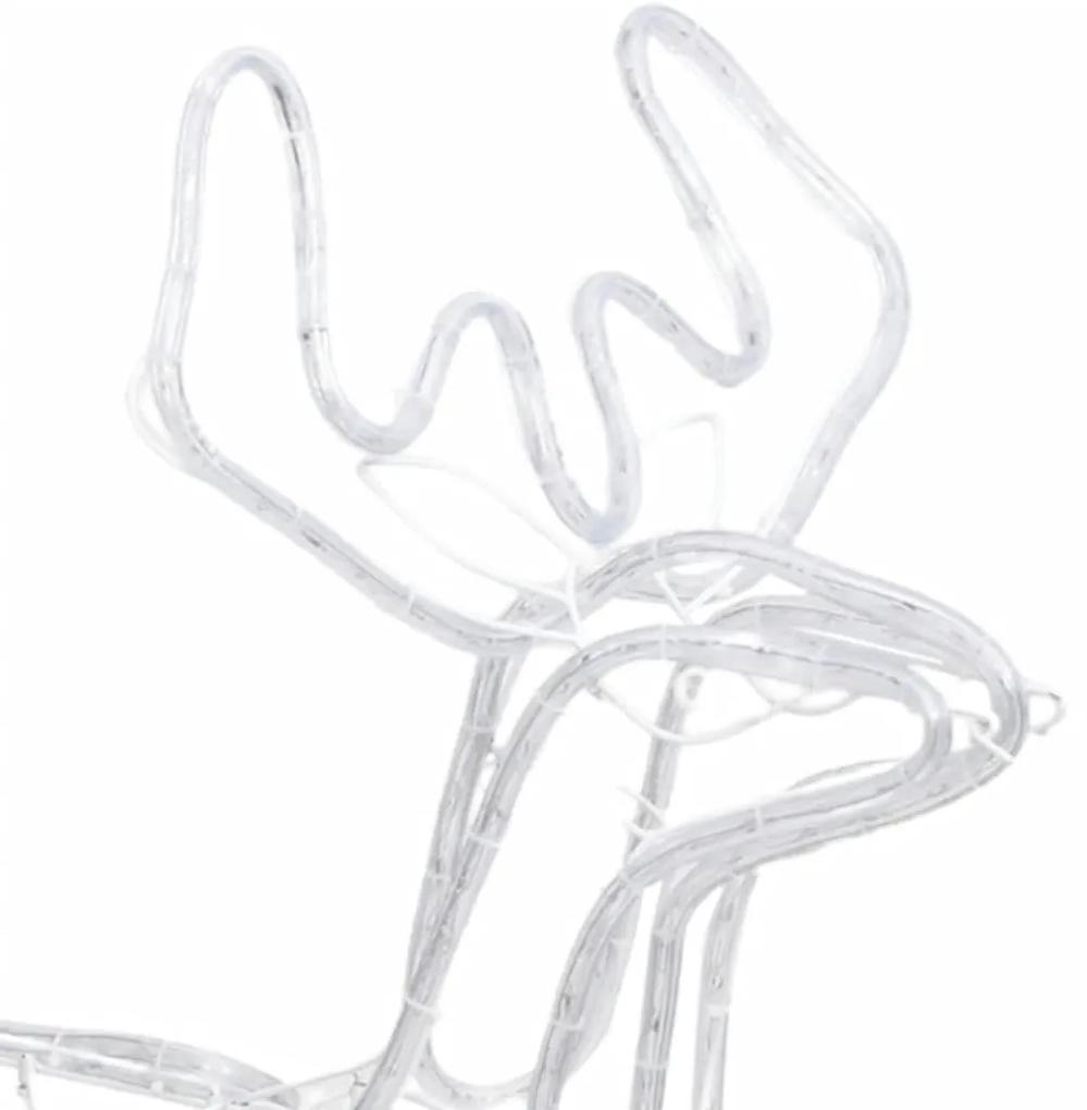 Figurina ren de Craciun, alb rece, 76x42x87 cm 1