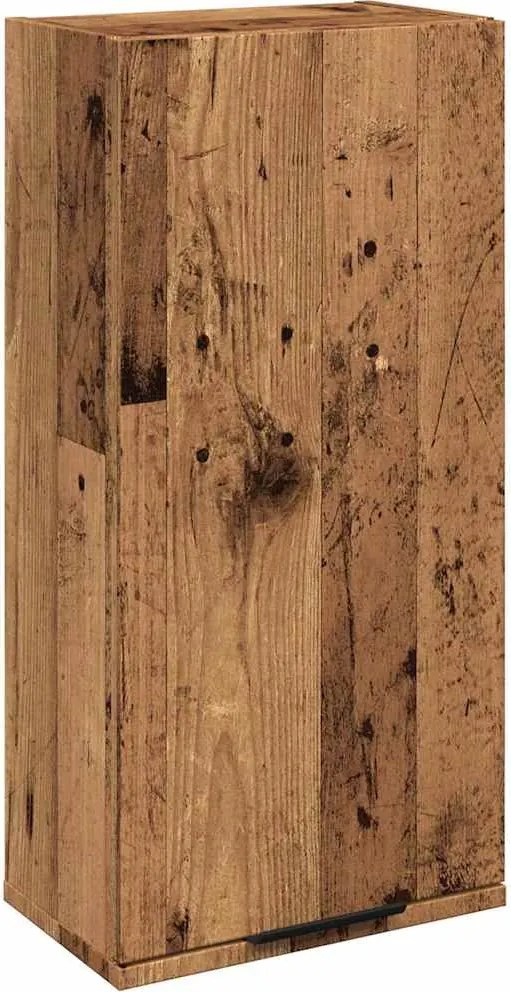 vidaXL Dulap de baie montat pe perete, lemn vechi, 32x20x67 cm