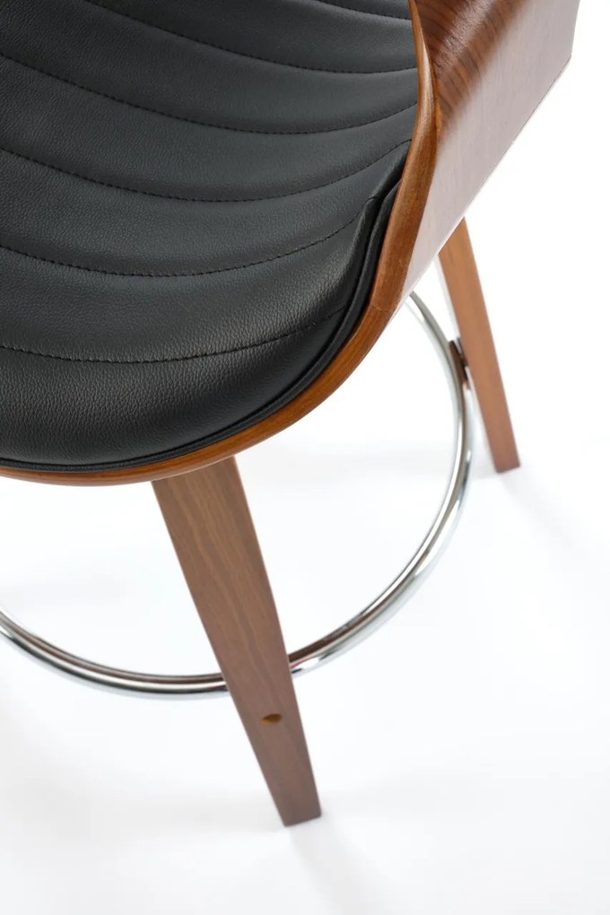 Scaun de bar H123 negru/nuc