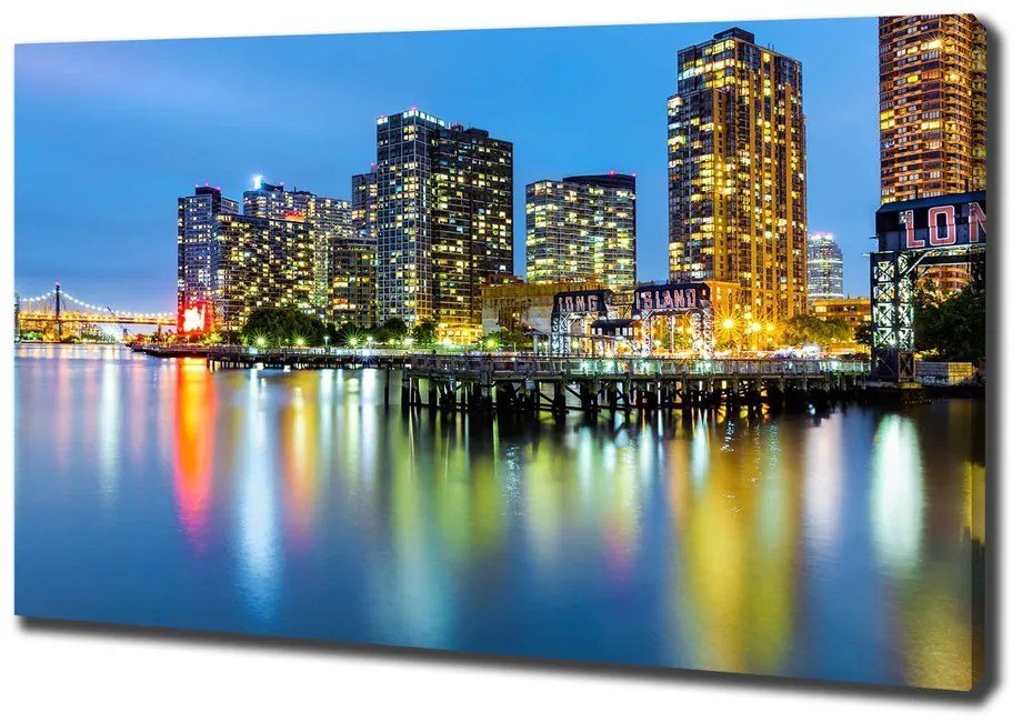 Imprimare tablou canvas New york, pe timp de noapte