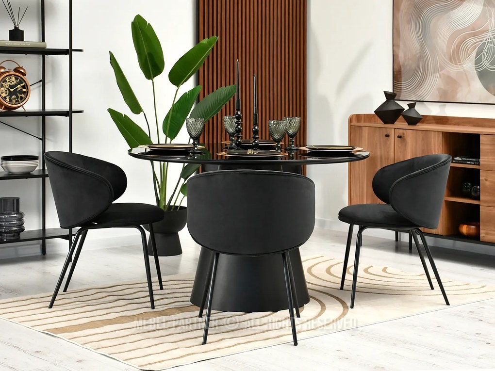 Scaun Carmen (negru + auriu). 1110989