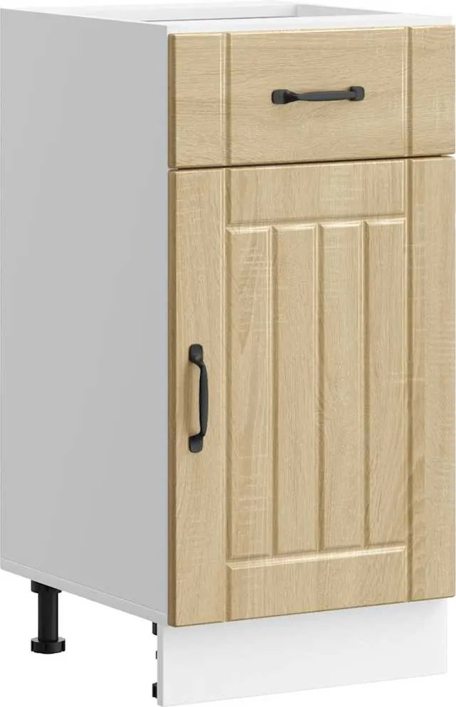 vidaXL Dulap de bază de bucătărie „Lucca” din lemn de stejar Sonoma