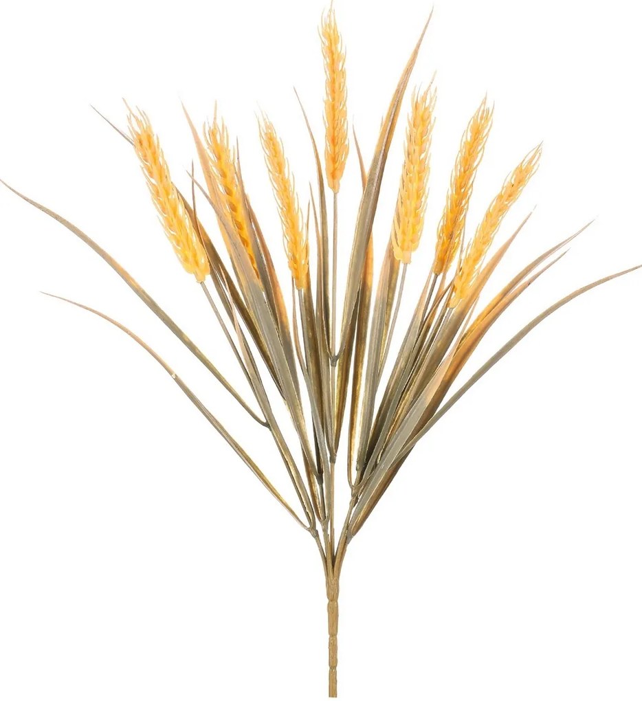 Buchet cu spice de cereale - ornament artificial,culoare crem-galben, 20 x 40 cm