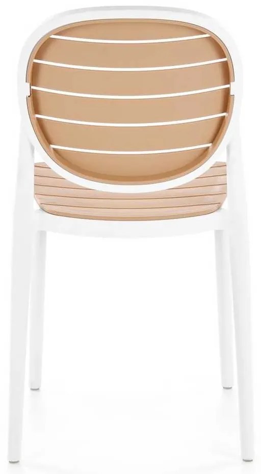 Scaun de bucătărie Josie, maro / alb