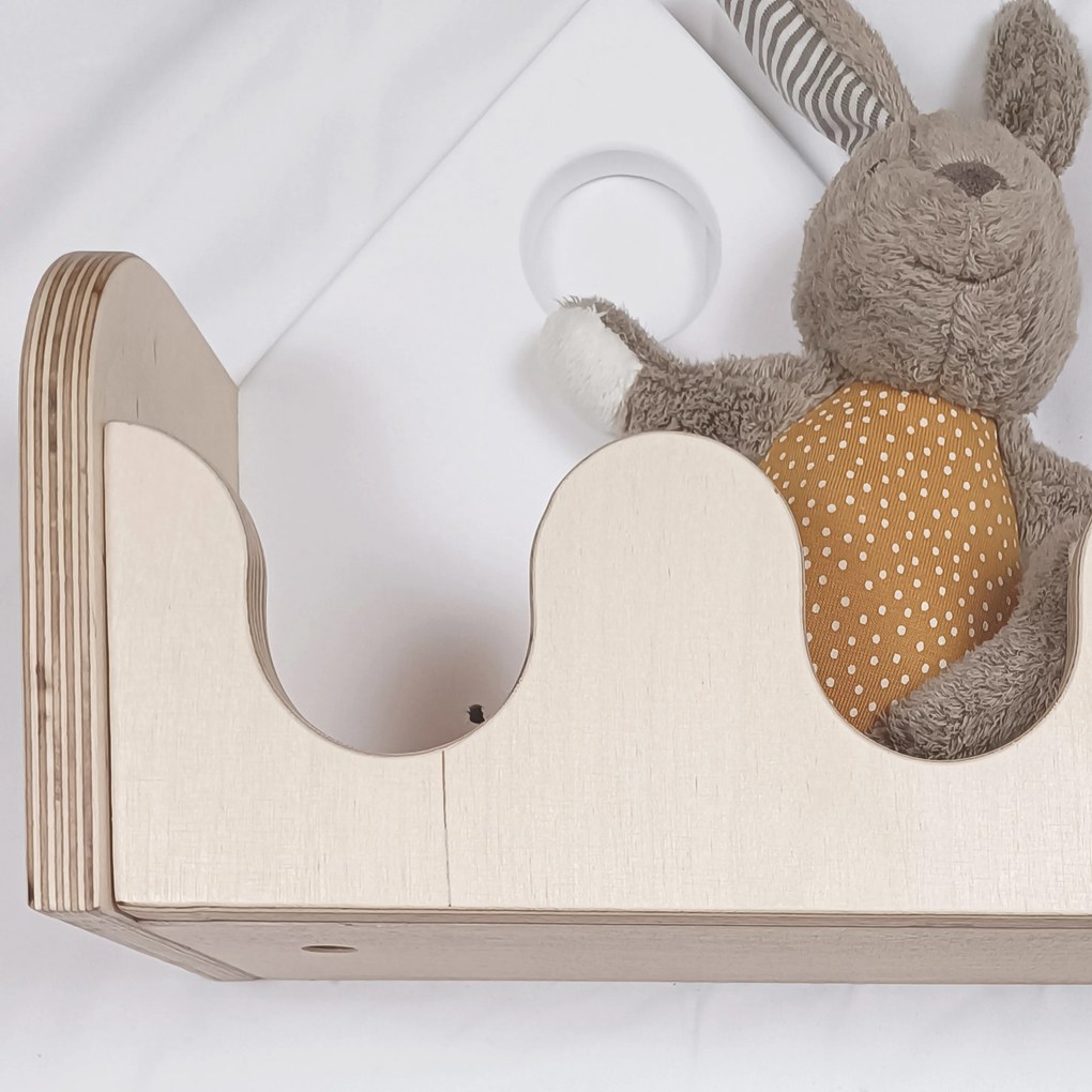 Set 2 rafturi perete + Cuier Montessori NEST SET Natural Wood