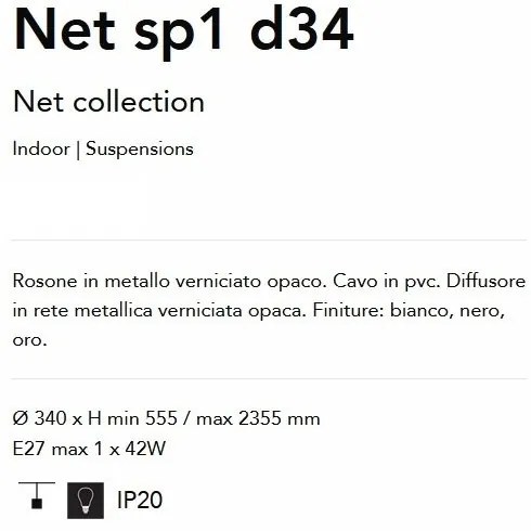 Lustra/Pendul modern design decorativ Net sp1 d34 alb